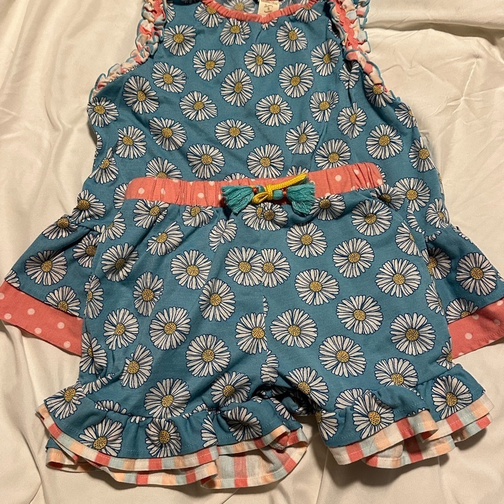 Matilda Jane Enchanted Garden Flower Pajama Set Size 8